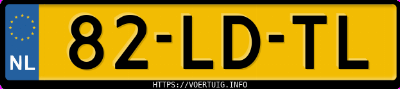 Kenteken afbeelding van 82LDTL, blauwe Volvo V40 2.0t