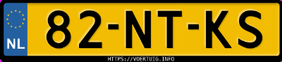 Kenteken afbeelding van 82NTKS, blauwe Volvo XC70 2.5t Awd