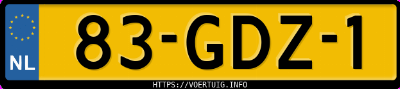 Kenteken afbeelding van 83GDZ1, grijze Volvo C70 2.0 T Cabriolet