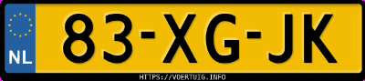 Kenteken afbeelding van 83XGJK, grijze Volvo V50 1.8 Drive
