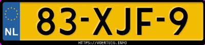 Kenteken afbeelding van 83XJF9, blauwe Volvo XC60 D3