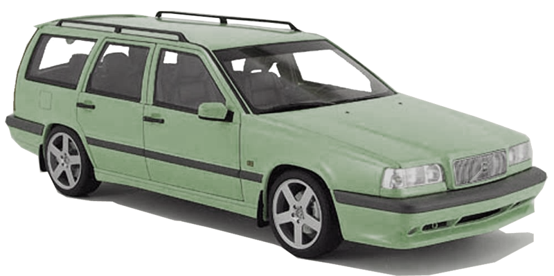 Afbeelding van GJHX55, groene Volvo 850 Glt E2 stationwagen