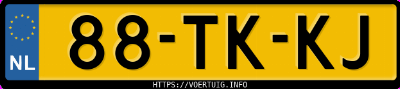 Kenteken afbeelding van 88TKKJ, zwarte Volvo C70 T5