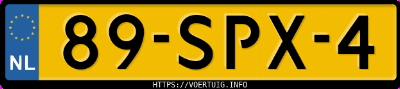 Kenteken afbeelding van 89SPX4, blauwe Volvo V70 D3