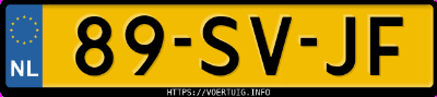 Kenteken afbeelding van 89SVJF, zwarte Volvo V70 Xc70