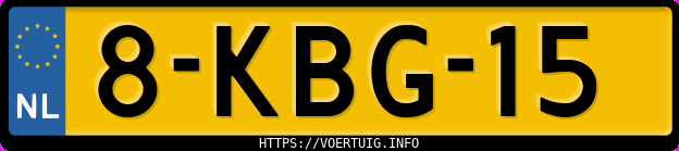 Kenteken afbeelding van 8KBG15, grijze Volvo V60 Plug In Hybrid D6 Awd
