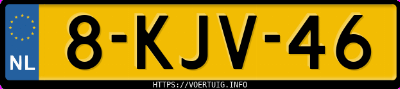 Kenteken afbeelding van 8KJV46, zwarte Volvo V70 T4