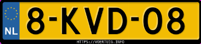 Kenteken afbeelding van 8KVD08, grijze Volvo V40 D2