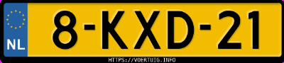 Kenteken afbeelding van 8KXD21, zwarte Volvo XC60 D3