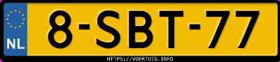 Kenteken afbeelding van 8SBT77, zwarte Volvo V70 2.4d