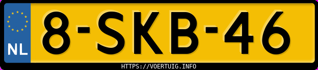 Kenteken afbeelding van 8SKB46, witte Volvo V40 D2