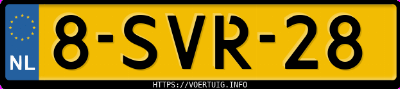 Kenteken afbeelding van 8SVR28, witte Volvo V70 D5 Awd