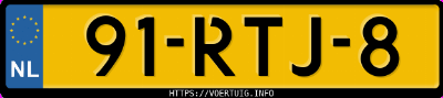 Kenteken afbeelding van 91RTJ8, zwarte Volvo V70 T4