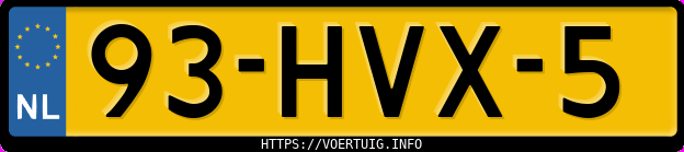 Kenteken afbeelding van 93HVX5, bruine Volvo V70 25t Geartronic 2.5t