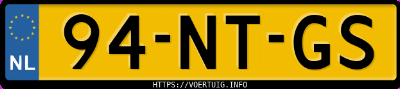 Kenteken afbeelding van 94NTGS, zwarte Volvo V70 2.4