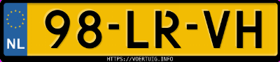 Kenteken afbeelding van 98LRVH, blauwe Volvo V70 2.4t