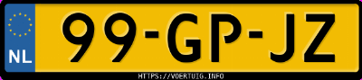 Kenteken afbeelding van 99GPJZ, blauwe Volvo V70 2.4