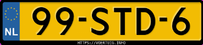 Kenteken afbeelding van 99STD6, grijze Volvo V50 1.6 Drive