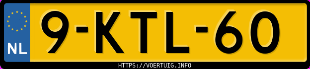 Kenteken afbeelding van 9KTL60, zwarte Volvo V70 2.5ft