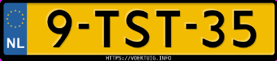 Kenteken afbeelding van 9TST35, zwarte Volvo V60 T3