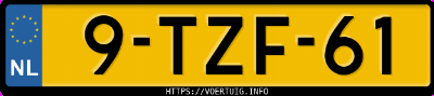 Kenteken afbeelding van 9TZF61, grijze Volvo V70 D2