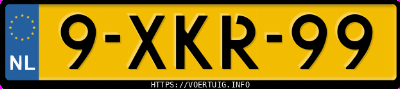 Kenteken afbeelding van 9XKR99, grijze Volvo V40 T3