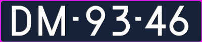 Kenteken afbeelding van DM9346, blauwe Volvo 221341 P