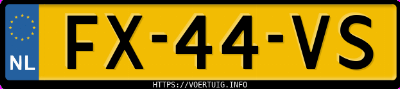 Kenteken afbeelding van FX44VS, grijze Volvo 345 Gl Automatic