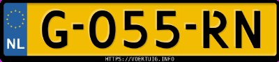 Kenteken afbeelding van G055RN, blauwe Volvo XC40 T4