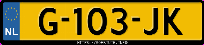Kenteken afbeelding van G103JK, zwarte Volvo S60 T5