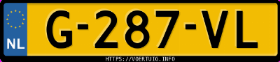 Kenteken afbeelding van G287VL, blauwe Volvo V90 T4 Drive