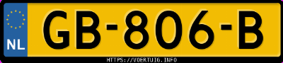 Kenteken afbeelding van GB806B, bruine Volvo XC70 D4 Fwd