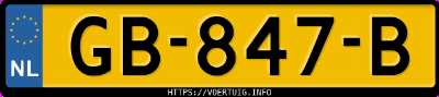 Kenteken afbeelding van GB847B, zwarte Volvo XC60 T5 Drive
