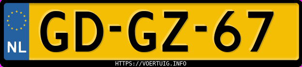 Kenteken afbeelding van GDGZ67, zwarte Volvo 240 Gle U9
