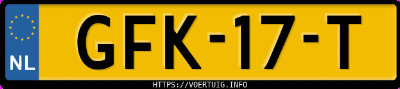 Kenteken afbeelding van GFK17T, grijze Volvo XC90 Awd