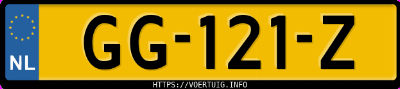 Kenteken afbeelding van GG121Z, grijze Volvo V60 Twin Engine D6 Awd