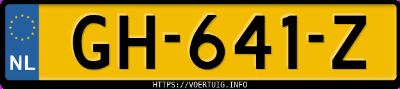 Kenteken afbeelding van GH641Z, grijze Volvo V70 T5