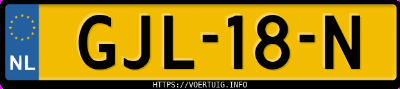 Kenteken afbeelding van GJL18N, grijze Volvo V90 T8 Twin Engine Awd