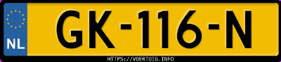 Kenteken afbeelding van GK116N, zwarte Volvo XC90 3.2 Awd