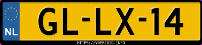 Kenteken afbeelding van GLLX14, grijze Volvo 240 Polar U9