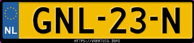Kenteken afbeelding van GNL23N, zwarte Volvo V70 2.5ft