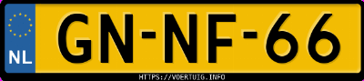 Kenteken afbeelding van GNNF66, witte Volvo 240 Polar U9