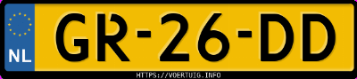Kenteken afbeelding van GR26DD, grijze Volvo 244 Gl Automatic