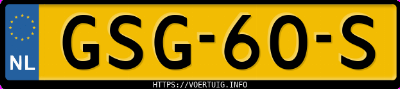 Kenteken afbeelding van GSG60S, groene Volvo C40 Recharge Single Motor Extended Range