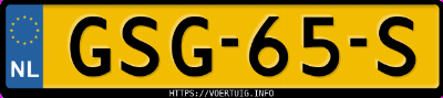 Kenteken afbeelding van GSG65S, blauwe Volvo C40 Recharge Single Motor Extended Range