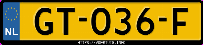 Kenteken afbeelding van GT036F, grijze Volvo XC60 D5 Awd