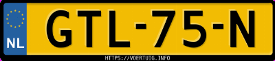 Kenteken afbeelding van GTL75N, grijze Volvo EX90 Twin Motor Awd