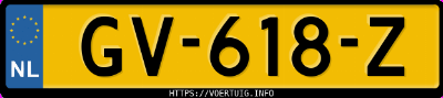 Kenteken afbeelding van GV618Z, zwarte Volvo V60 D2