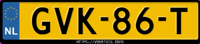 Kenteken afbeelding van GVK86T, witte Volvo XC70 2.5t Awd