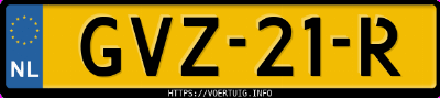 Kenteken afbeelding van GVZ21R, grijze Volvo XC60 Recharge T6 Awd